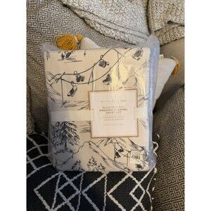 Pottery Barn Teen Mountain Run Flannel Organic Full Sheet Set